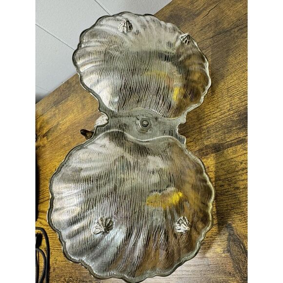 VTG Silverplate Swan & Double Shell Divided Candy/Nut Dish - Picture 5 of 5